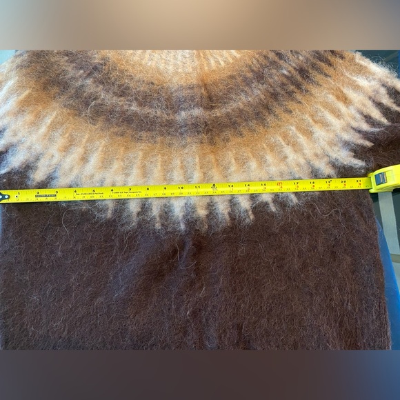 Banana Republic Womens Alpaca Blend Sweater Brown & Tan Fair Isle - Picture 5 of 6